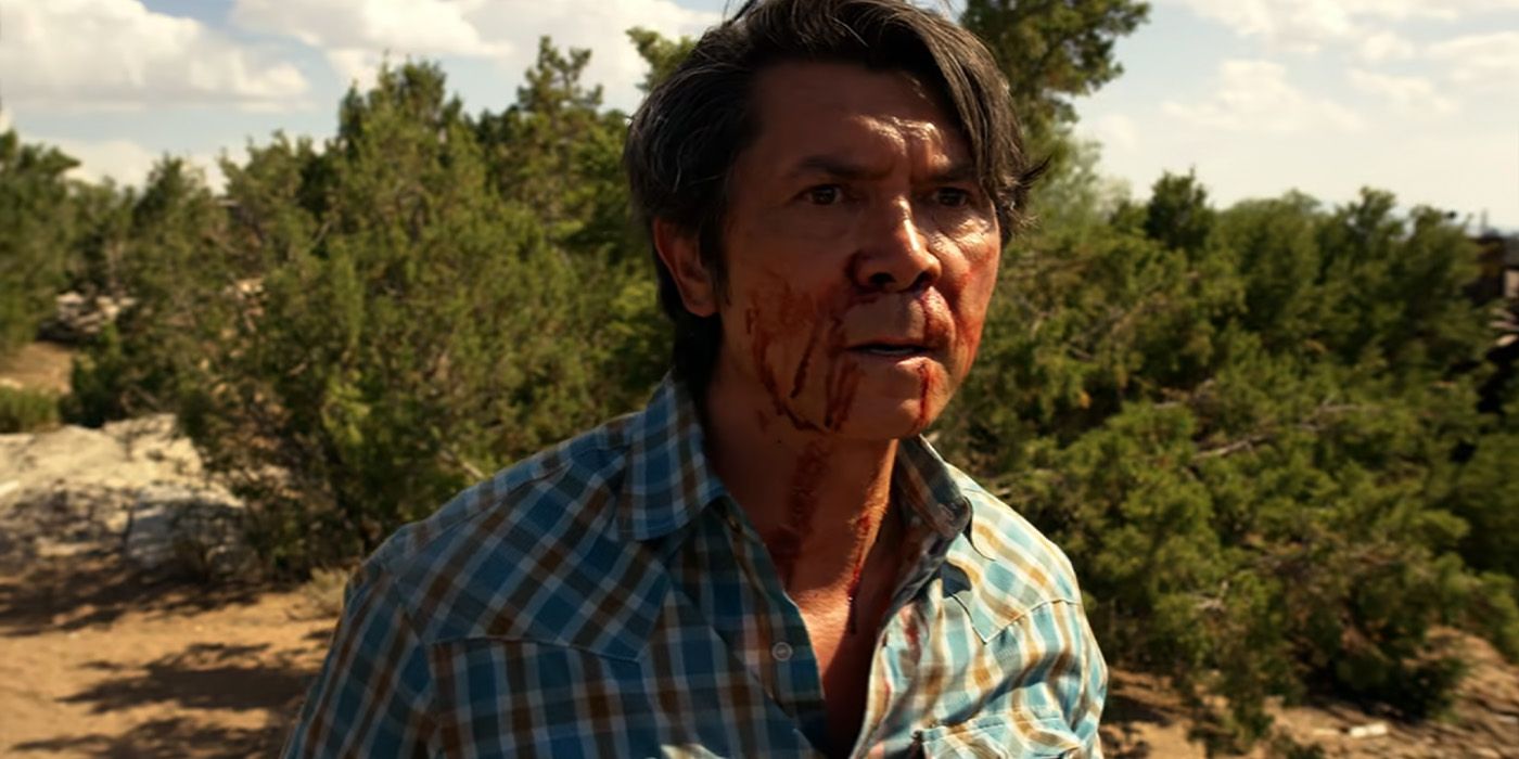 Henry Standing Bear (Lou Diamond Phillips) is bloody in the &lsquo;Longmire&rsquo; series finale &ldquo;Goodbye Is Always Implied.&quot;
