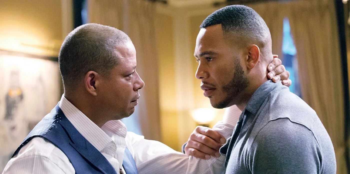 Empire's Lucious Lyon (Terrence Howard) and Andre (Trai Byers)