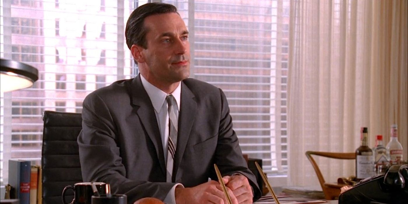 Don Draper (Jon Hamm) sits at his desk in &lsquo;Mad Men&rsquo;