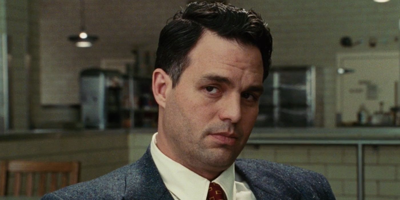 Mark Ruffalo as a US Marshal sitting at a table in Martin Scorsese's 'Shutter Island'