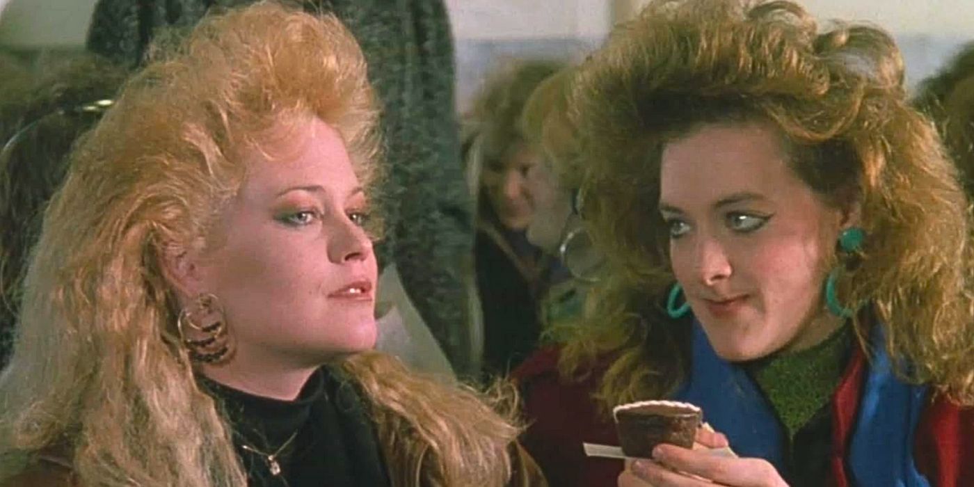 Melanie Griffith and Joan Cusack celebrate in Working Girl