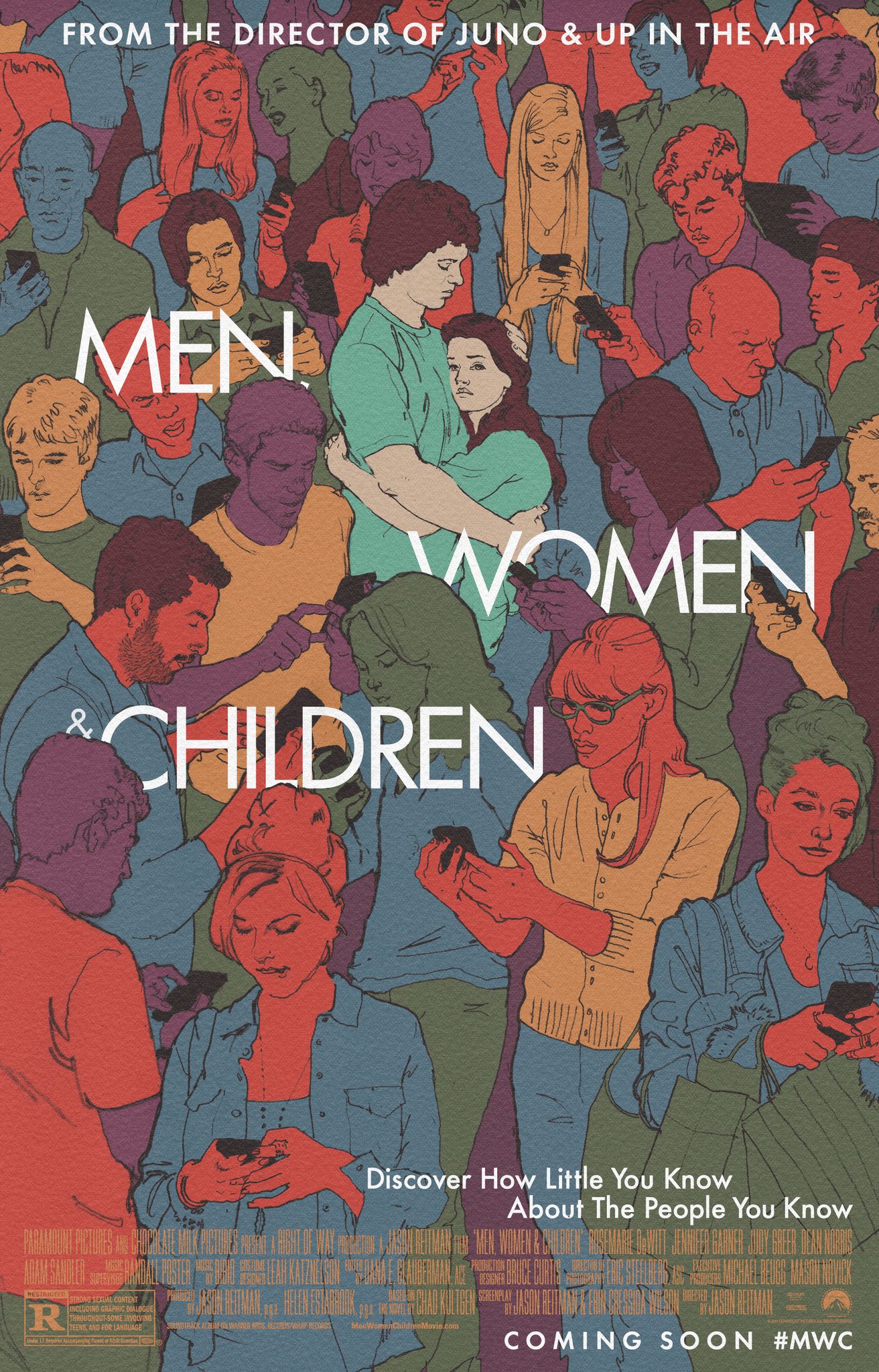 Cartel de la película Hombres, mujeres y niños 2014.