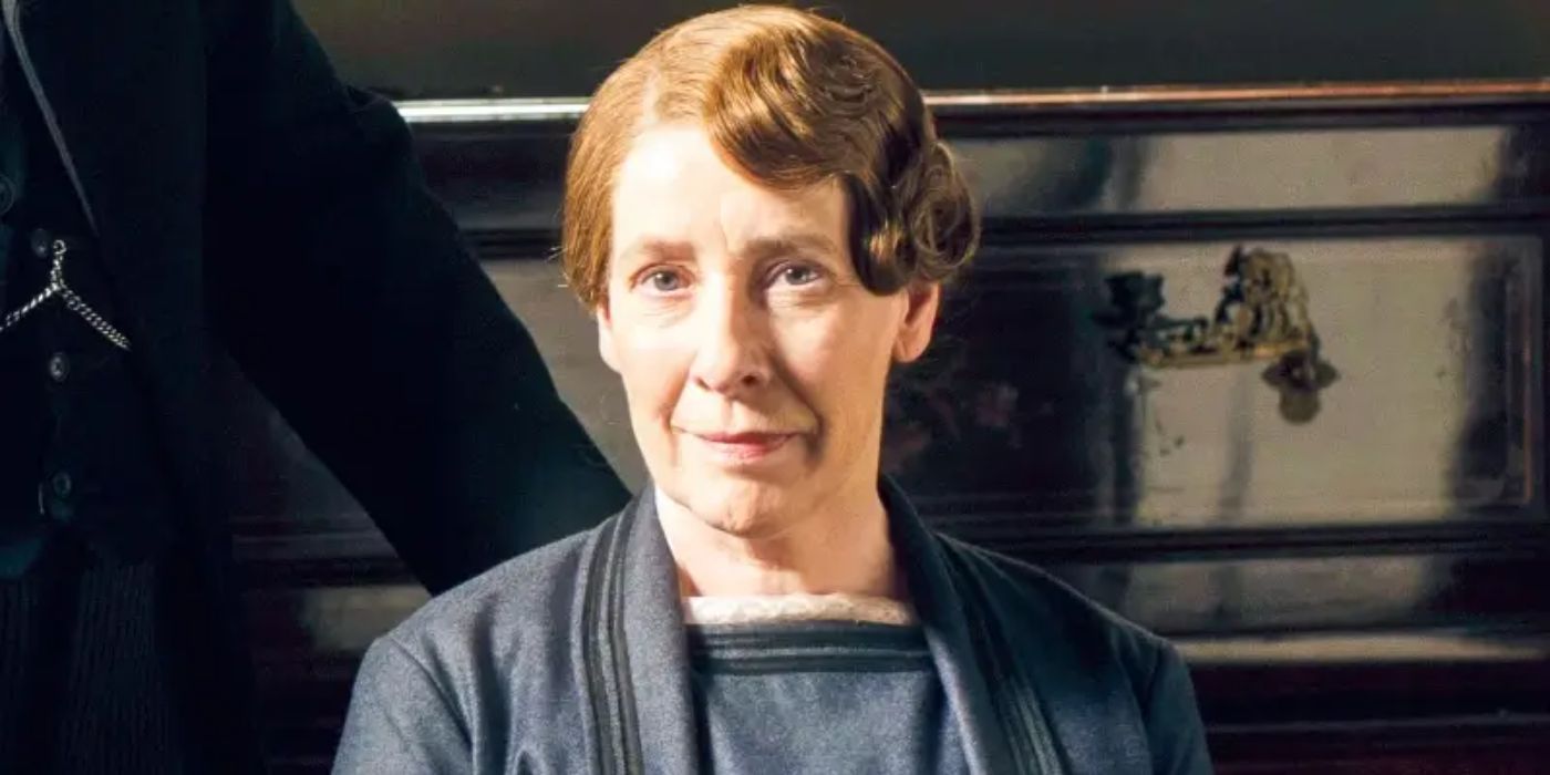 Mrs. Hughes, played by Phyllis Logan, in 'Downton Abbey.'
