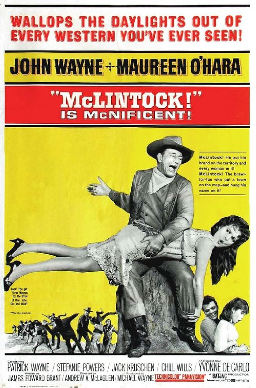 John Wayne and Maureen O'Hara on the poster of McLintock!