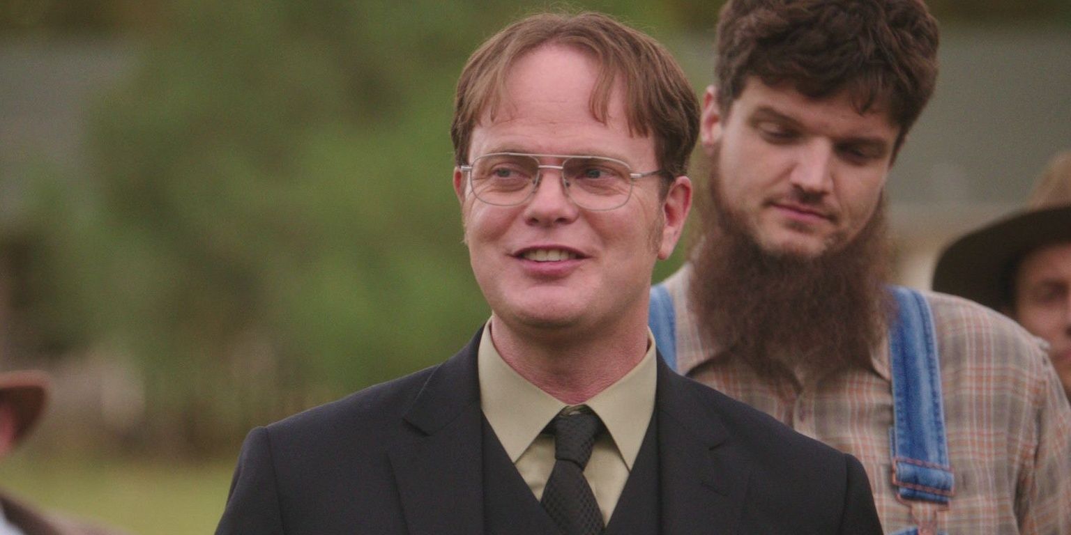 Rainn Wilson and Michael Schur as Dwight and Mose in The Office's episode The Farm