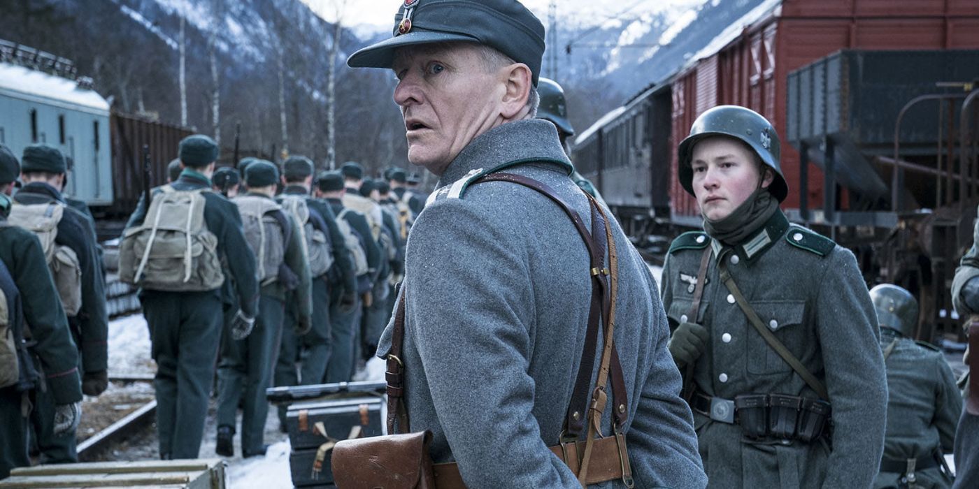 German officers surveying the town of Narvik