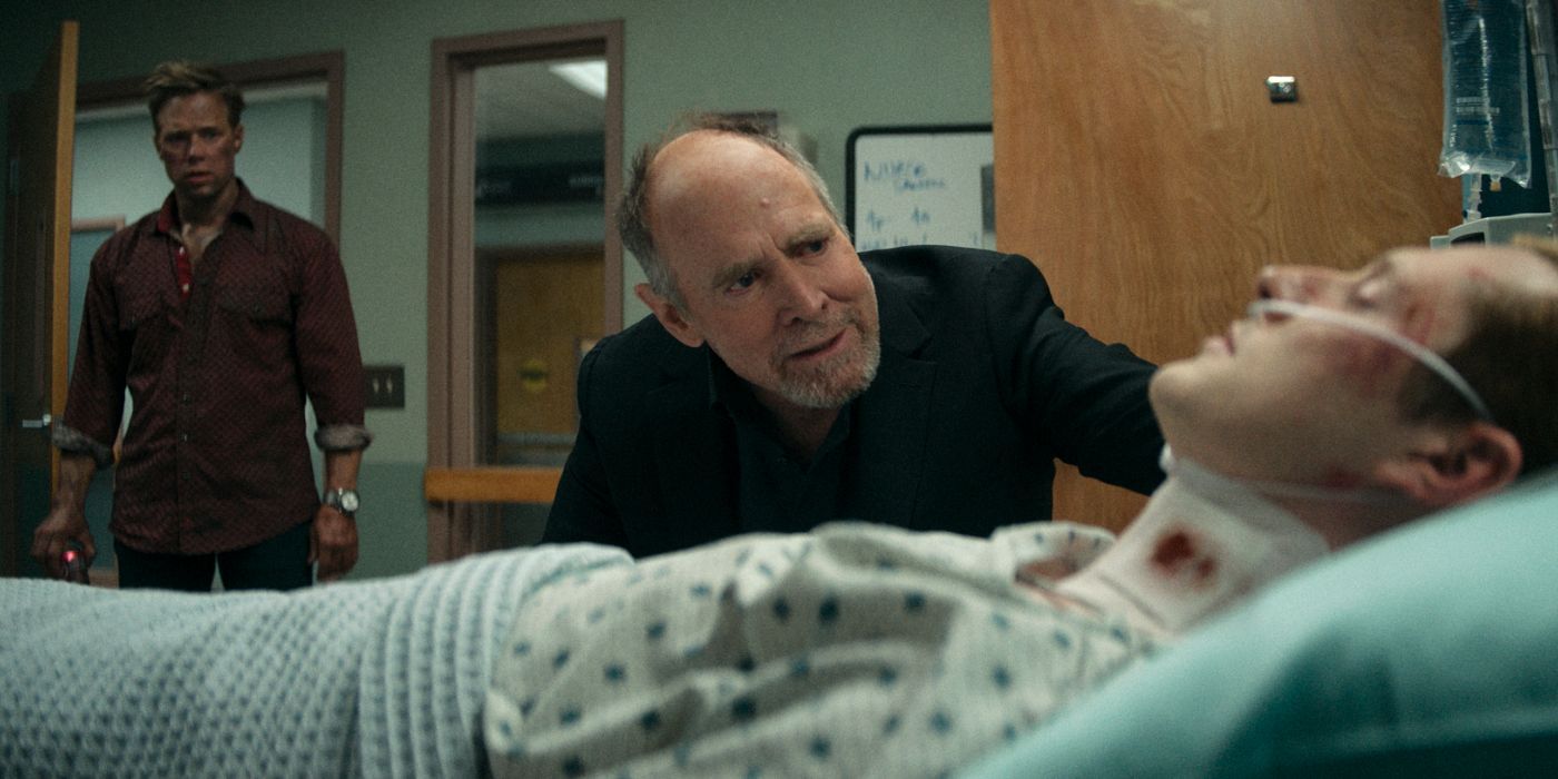 Will Patton and Shaun Sipos in the hospital in Outer Range