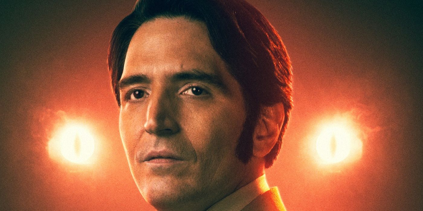 close-up of David Dastmalchian on the poster for Late Night with the Devil.