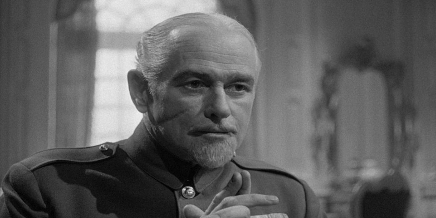 General Mireau looking intently in Paths of Glory