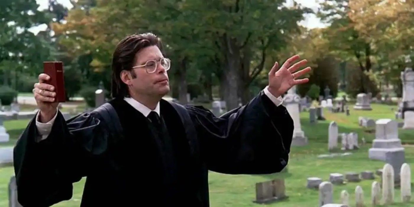 Stephen King at Gage’s funeral in 
