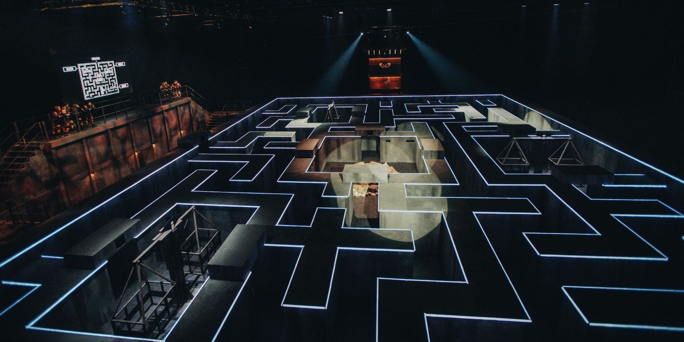 A wide shot of the 'Physical 100' maze