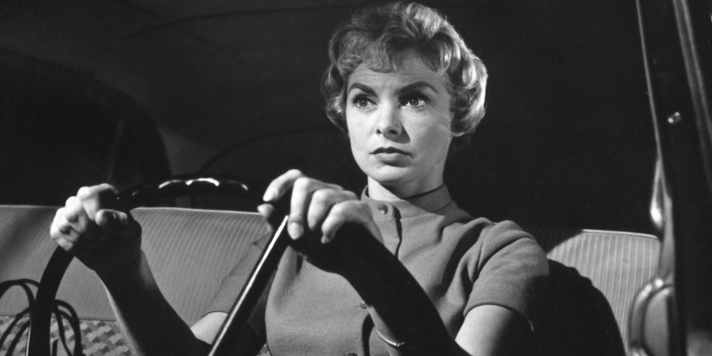 Marion Crane driving in Psycho