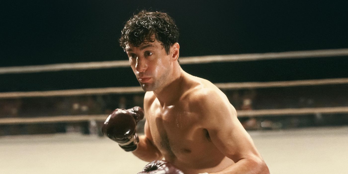 Robert De Niro as Jake LaMotta in the ring in Raging Bull