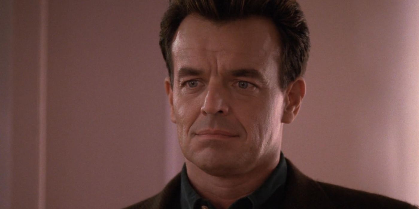 Leland Palmer smiling softly while looking intently in Twin Peaks Fire Walk with Me