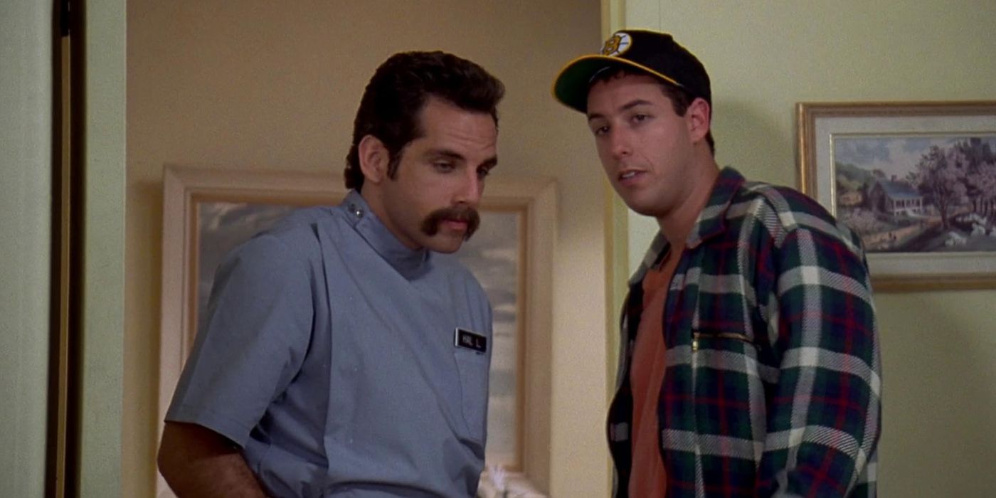 Ben Stiller as Hal L and Adam Sandler as Happy Gilmore in 'Happy Gilmore'