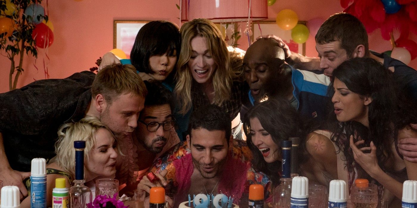 The cast of Sense8 sharing senses and celebrating togther.