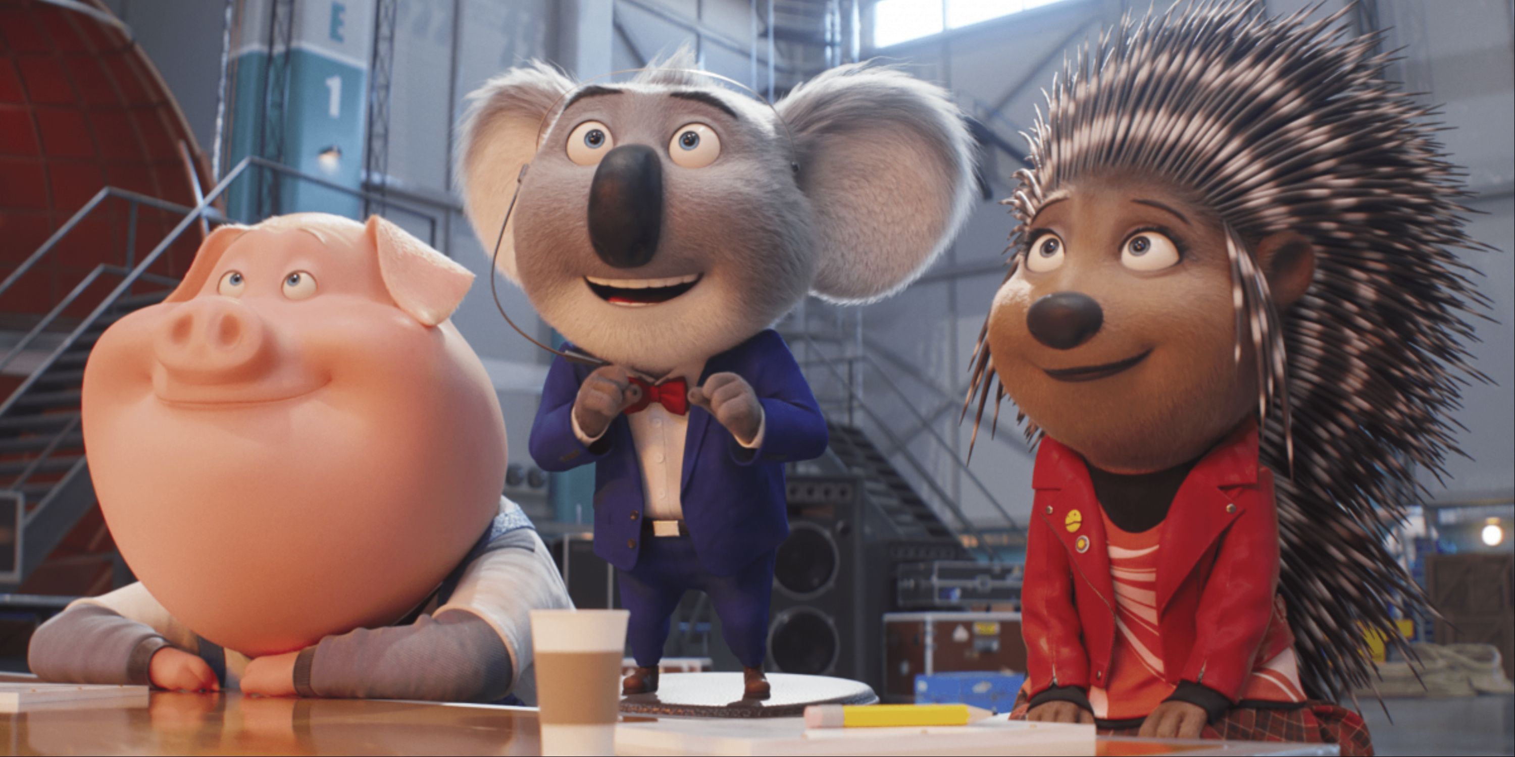 Matthew McConaughey, Scarlett Johansson, and Nick Kroll in Sing 2