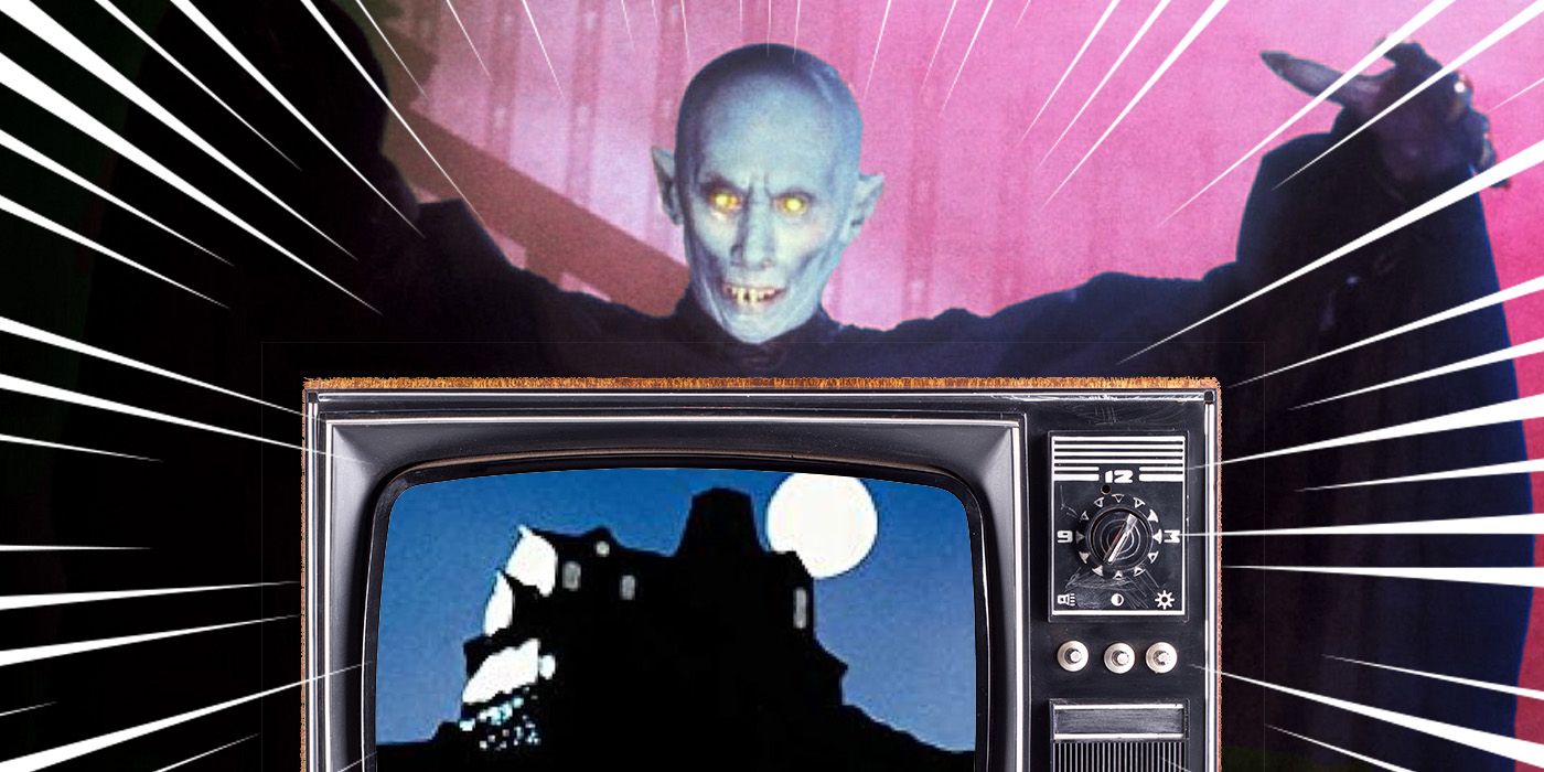 A custom image featuring a monster from Stephen King's Salem's Lot standing behind a TV