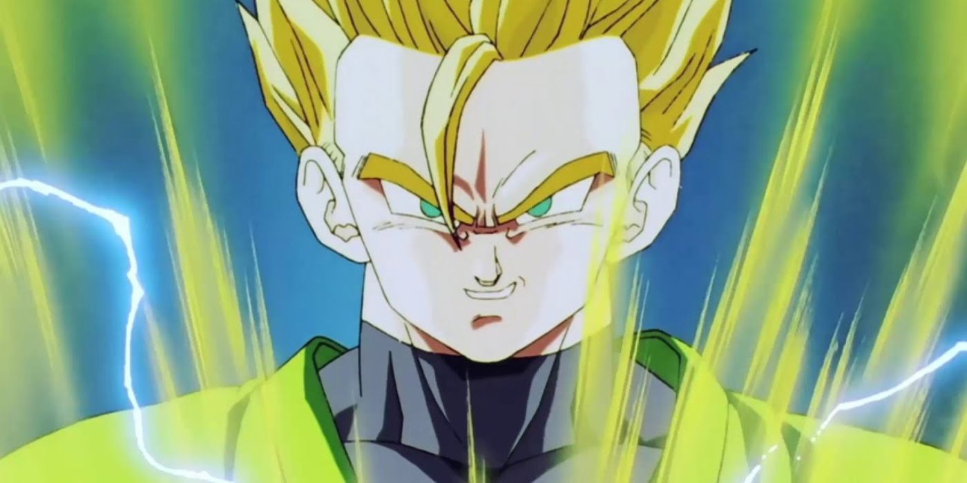 Super Saiyan Gohan smiling in Dragon Ball Z