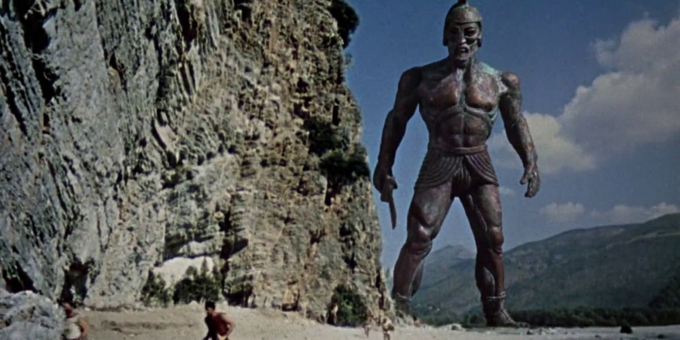 Talos chasing Jason and his crew in 'Jason and the Argonauts'