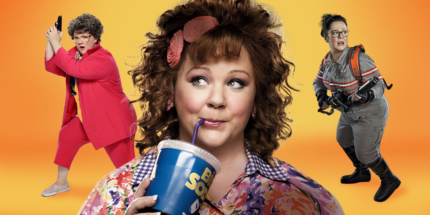 Custom image of Melissa McCarthy in different movie roles.