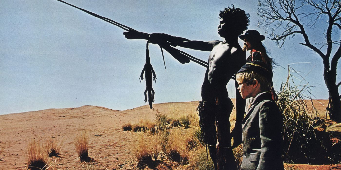 The cast of Australian movie 'Walkabout' 