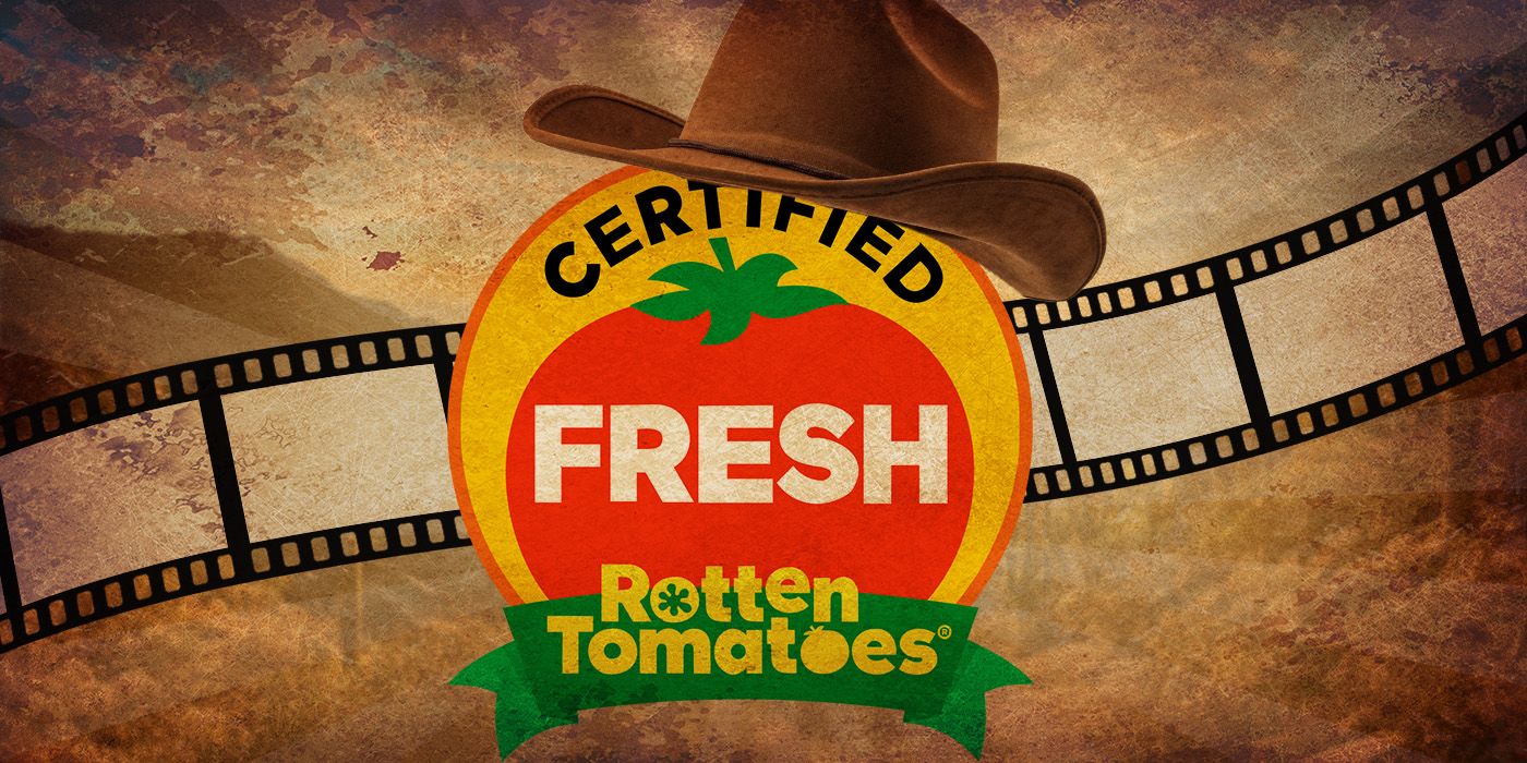 A custom image of a cowboy hat on top of the Rotten Tomatoes Certified Fresh logo