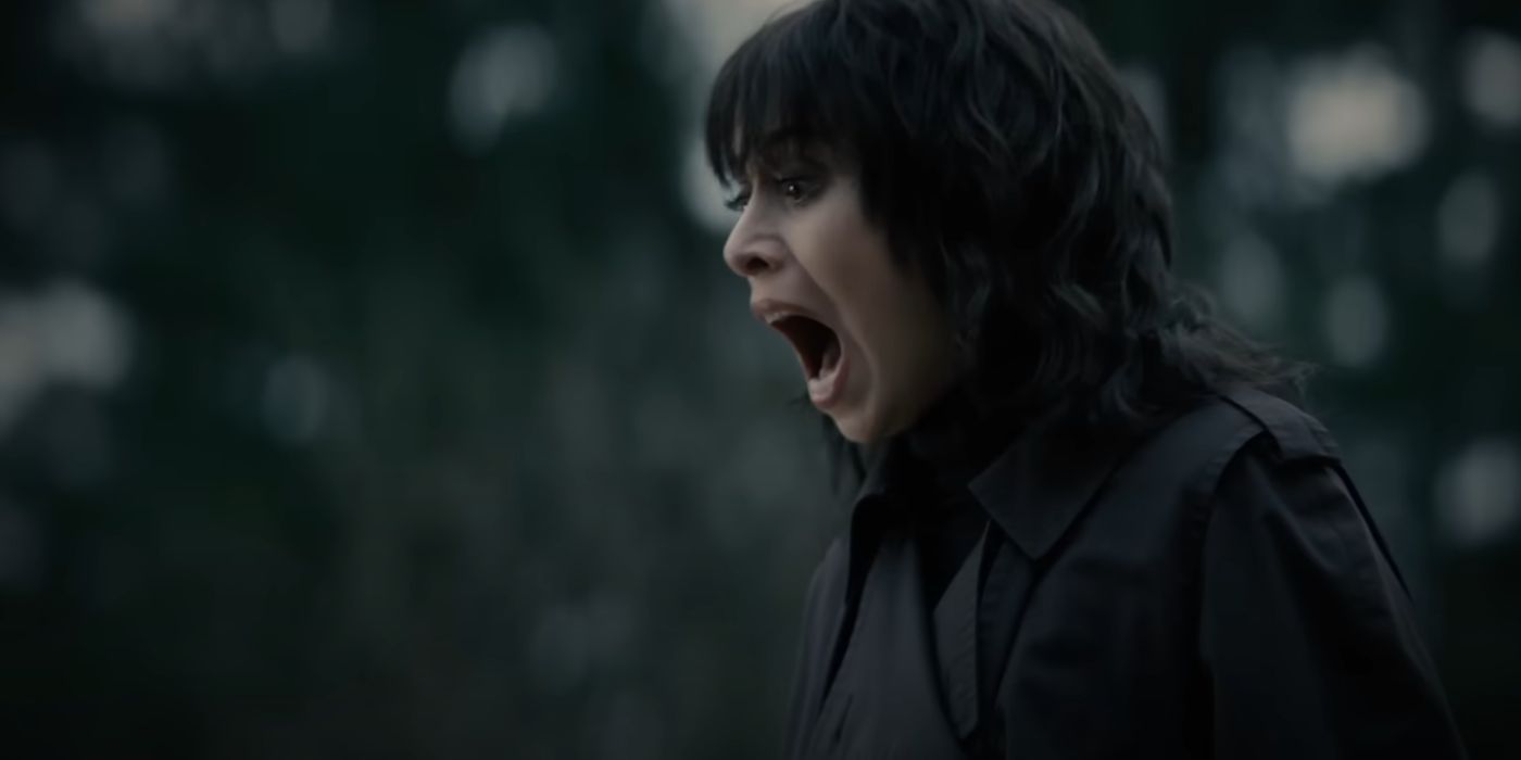 Cristin Milioti screaming as Sofia Falcone in The Penguin.