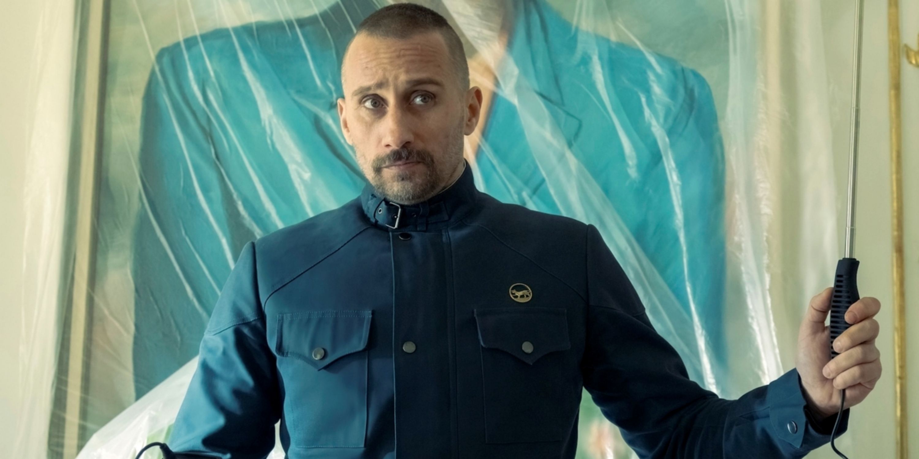 Matthias Schoenaerts as Herbert Zubak in uniform in the palace in Episode 1 of The Regime