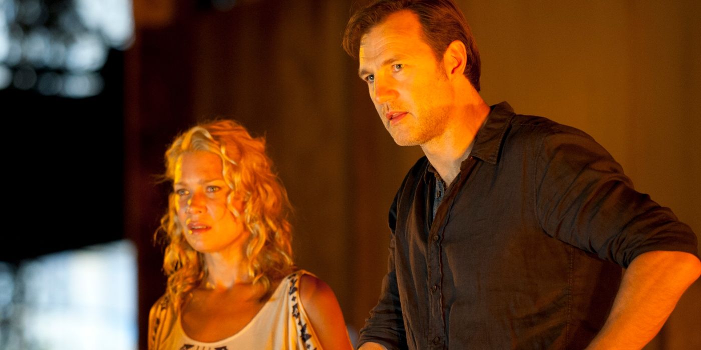 David Morrissey as The Governor and Laurie Holden as Andrea in The Walking Dead