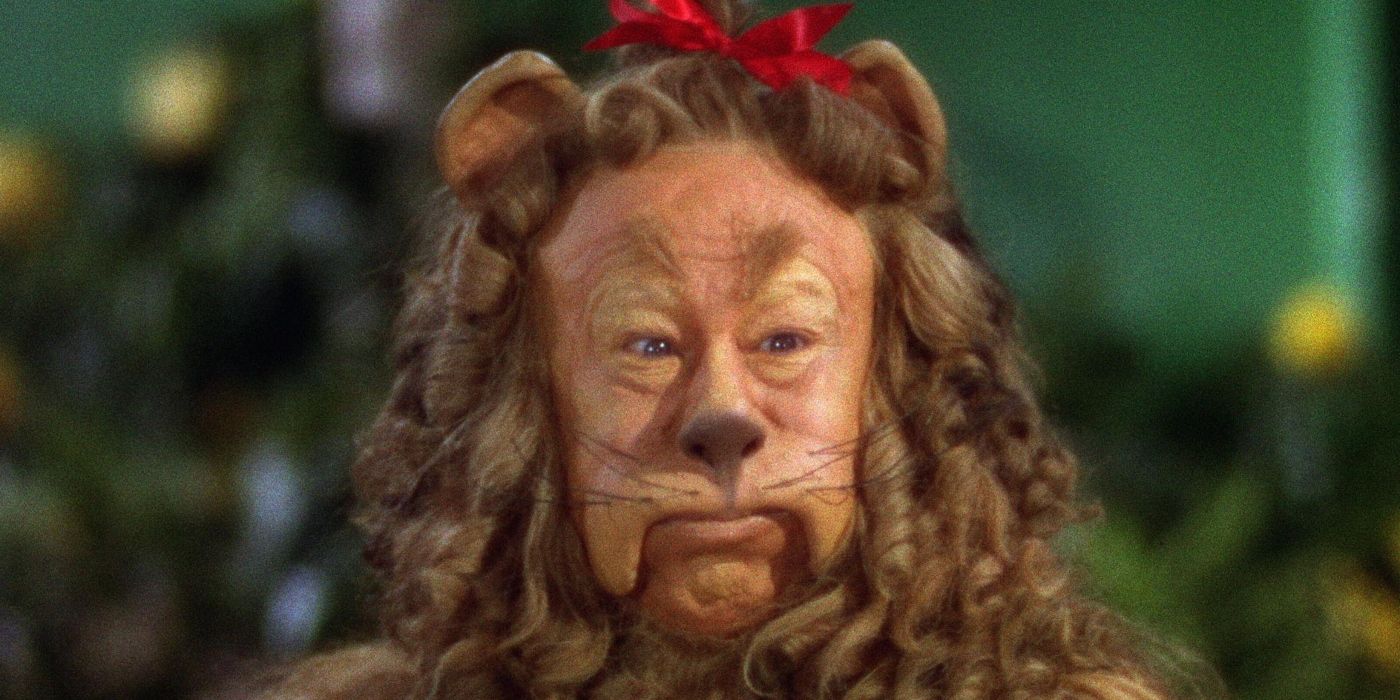 Bert Lahr como el león cobarde en 