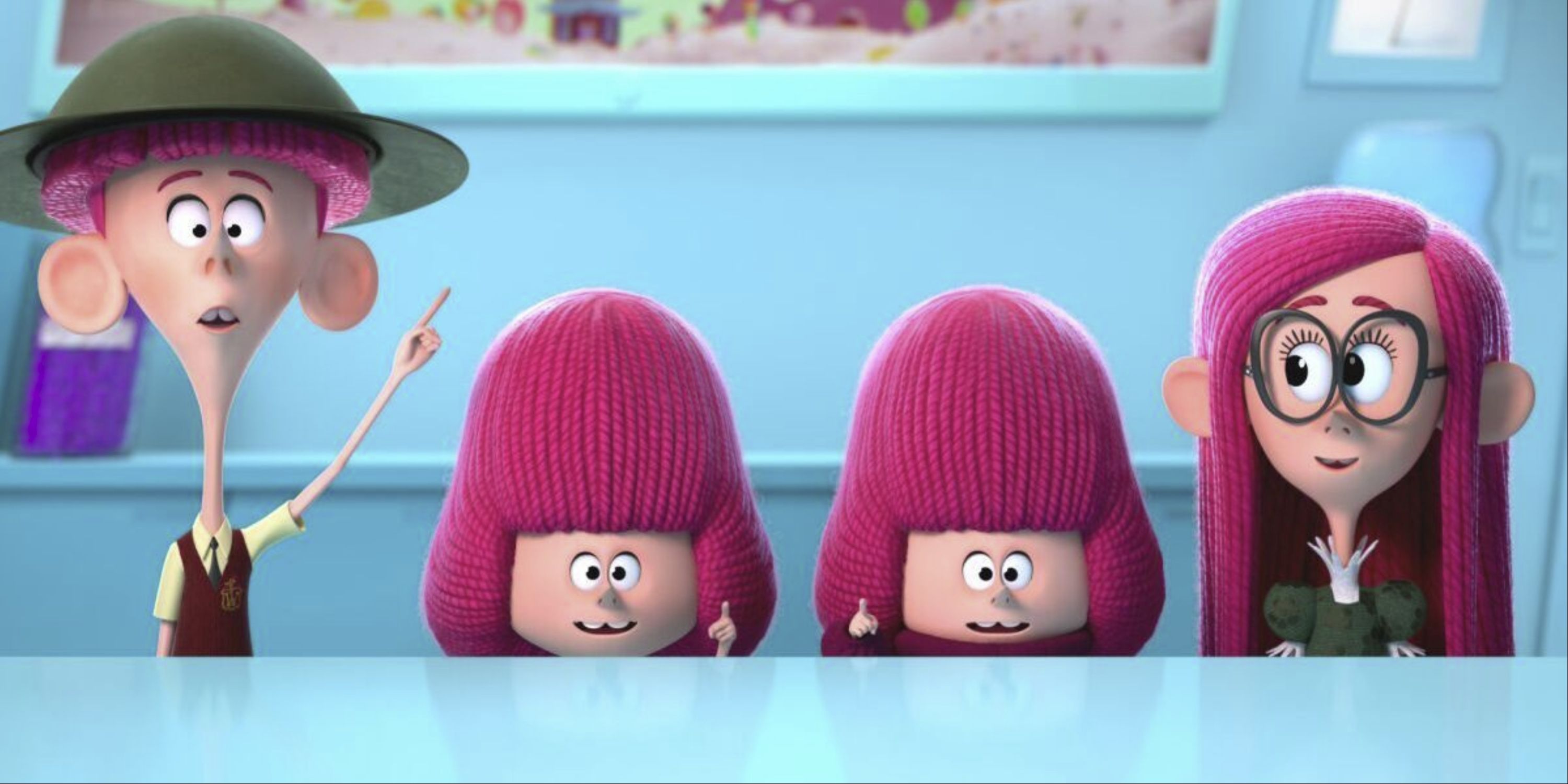 A still from Netflix&rsquo;s The Willoughbys featuring the four Willoughby children, Tim, Jane, and the Barnaby Twins.
