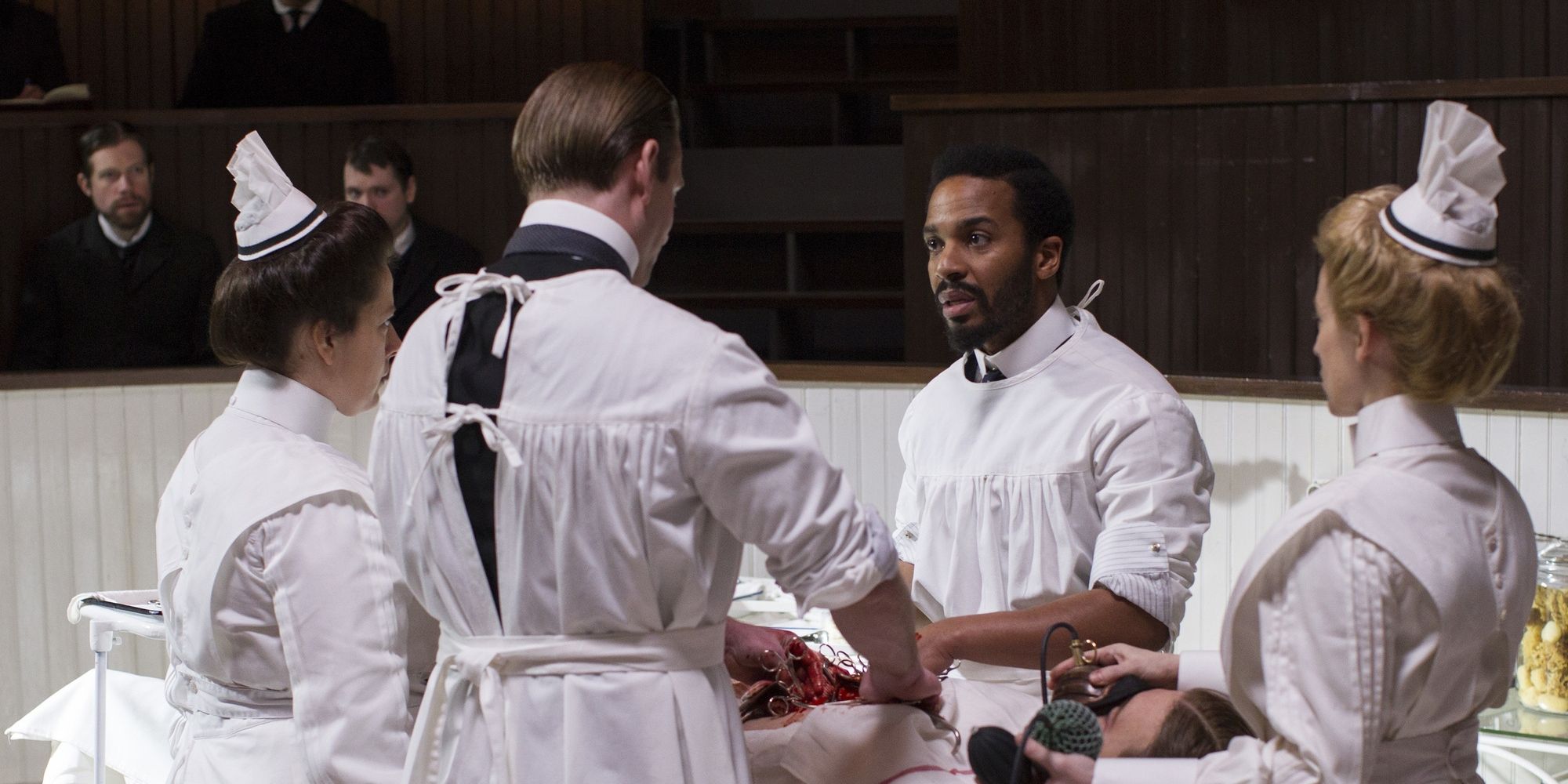 Andre Holland performing surgery in 'The Knick'.