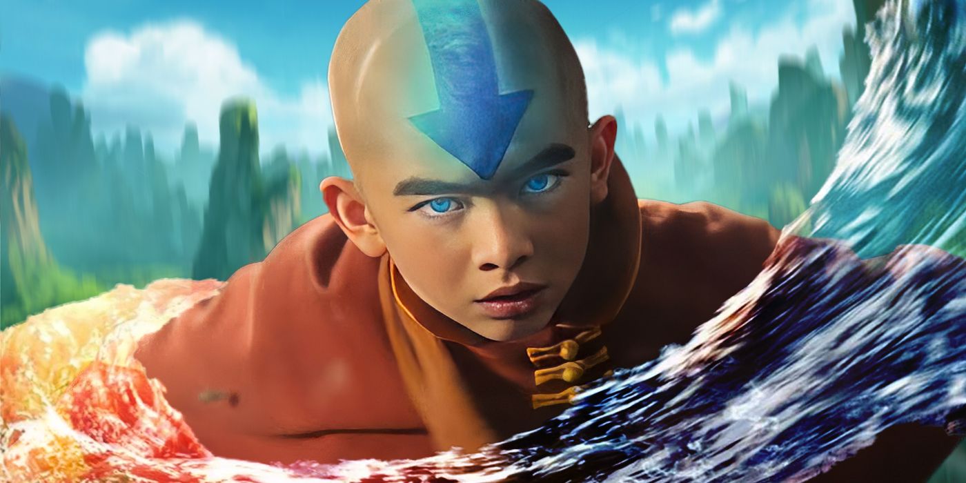  Gordon Cormier as Aang in Avatar: The Last Airbender bending the elements