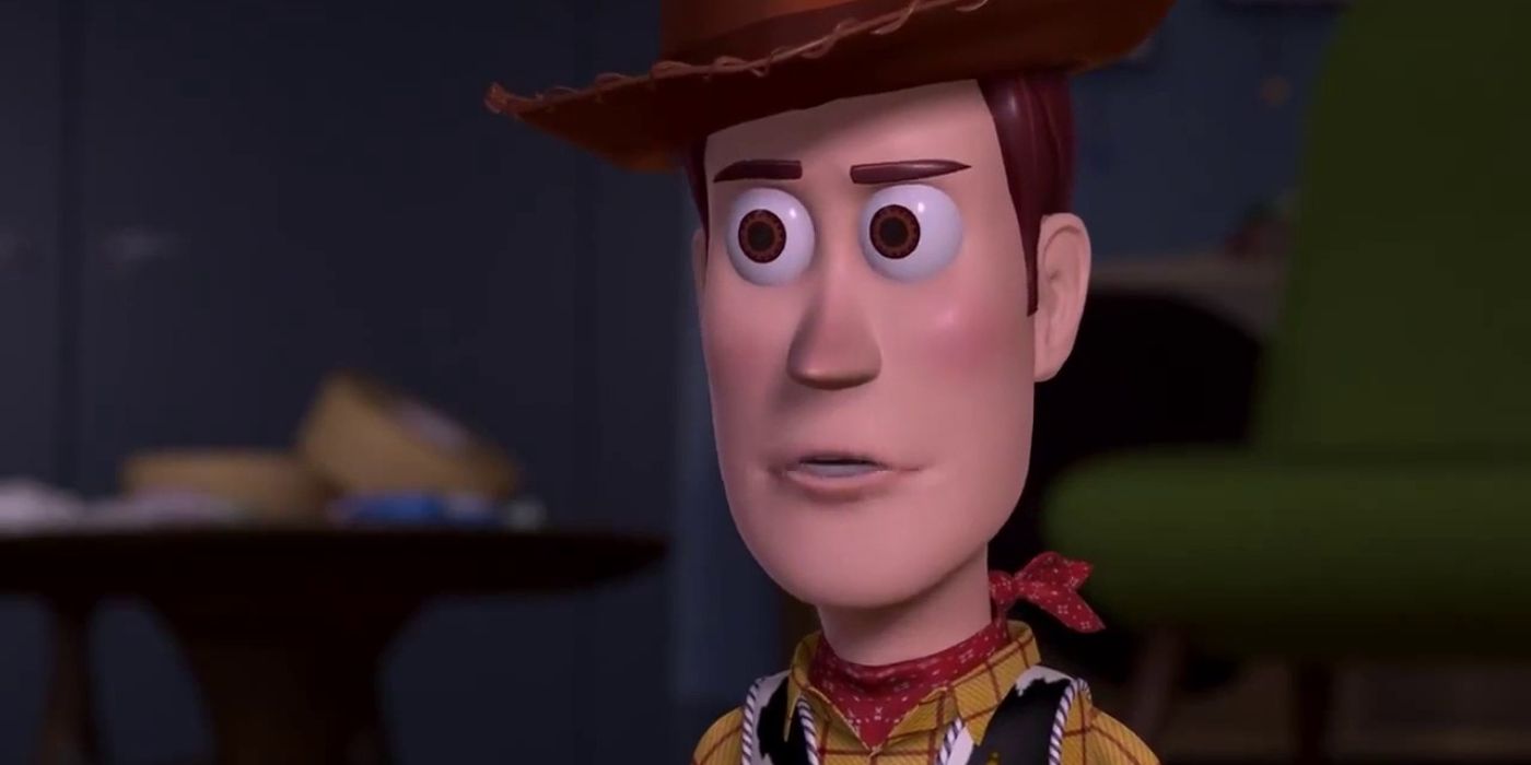 Woody talking while frowning in 'Toy Story 2' (1999)