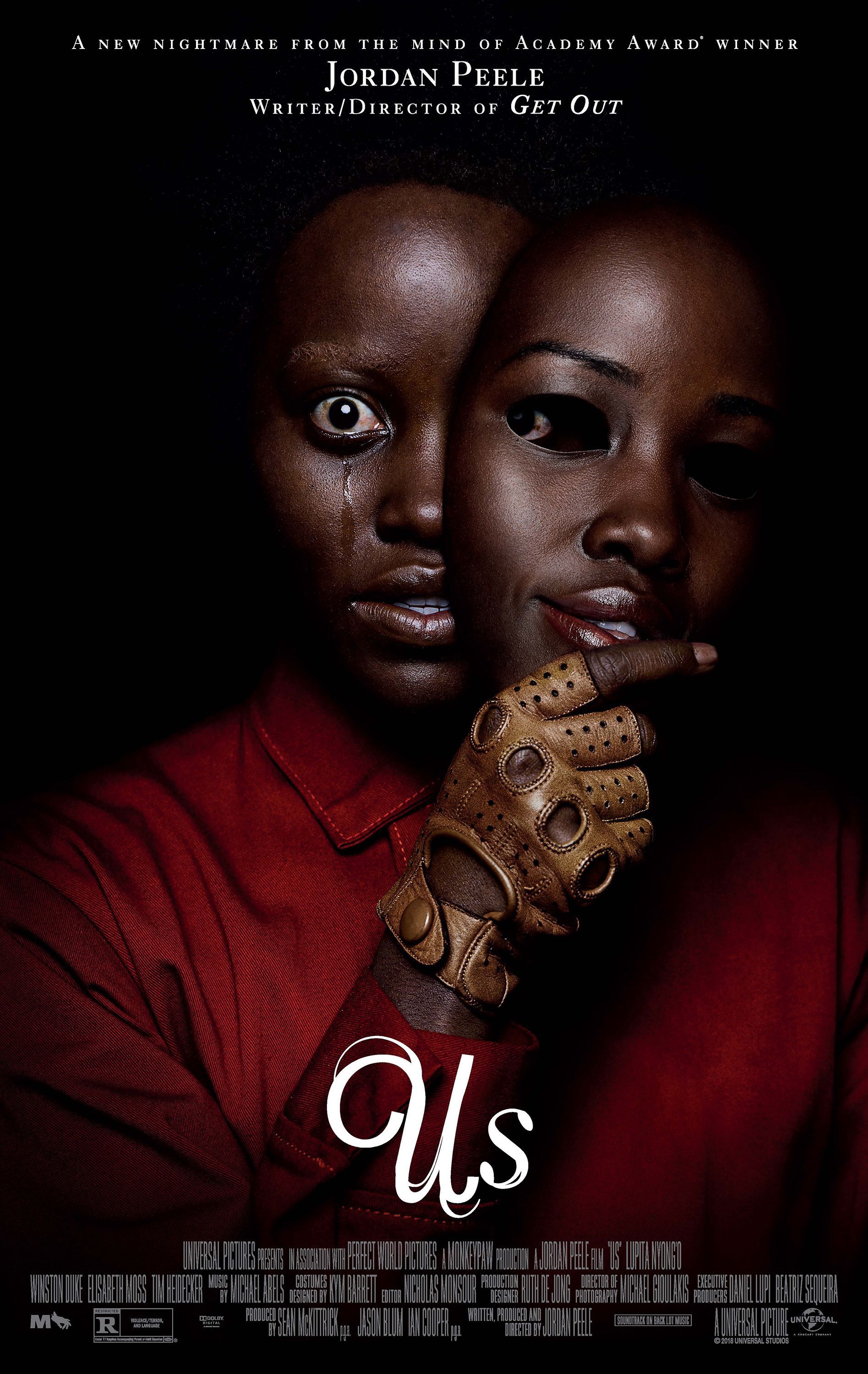 The poster for the 2019 movie Us showing Lupita Nyong'o