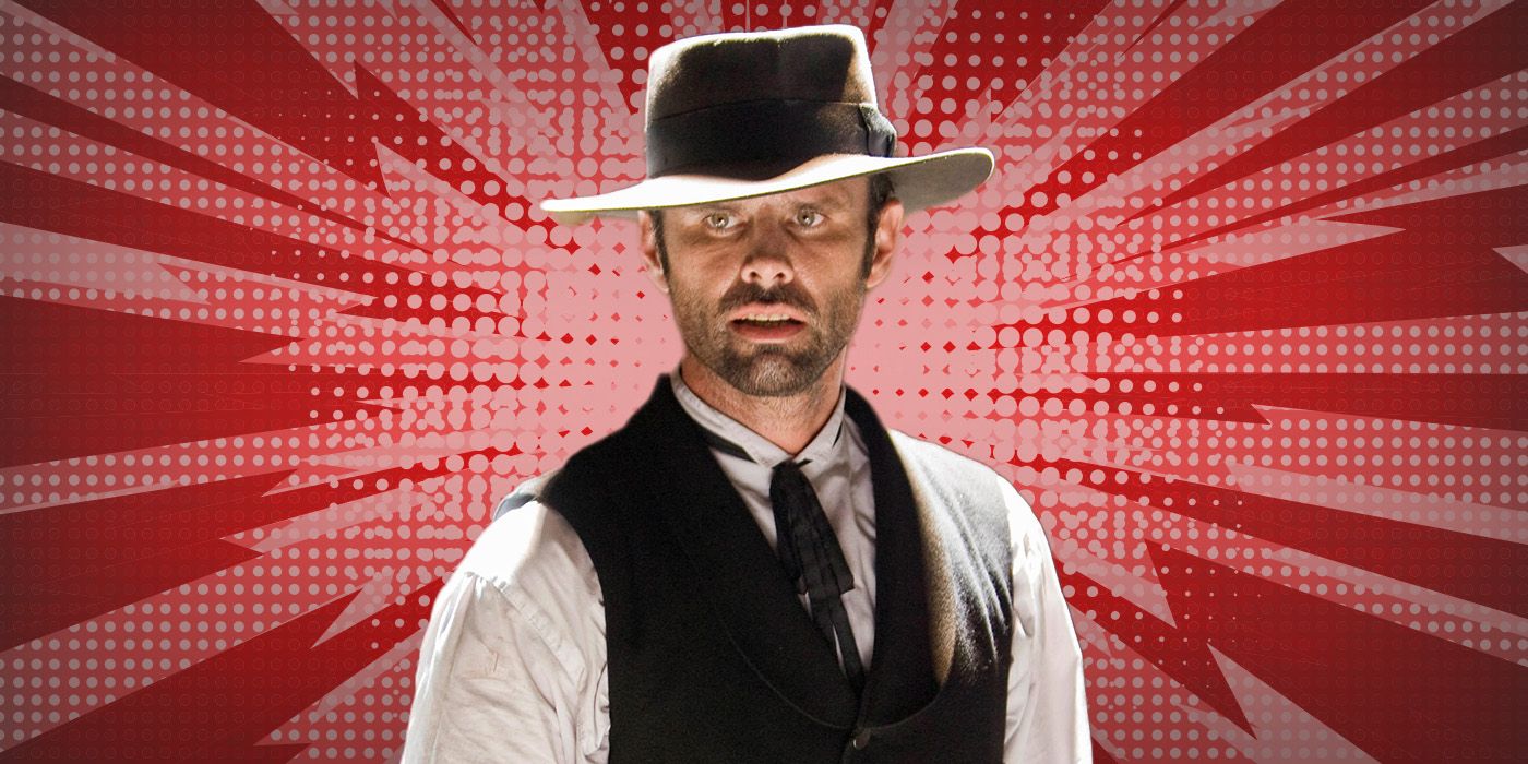 Walton Goggins as Billy Crash from Django Unchained against a red, explosive background