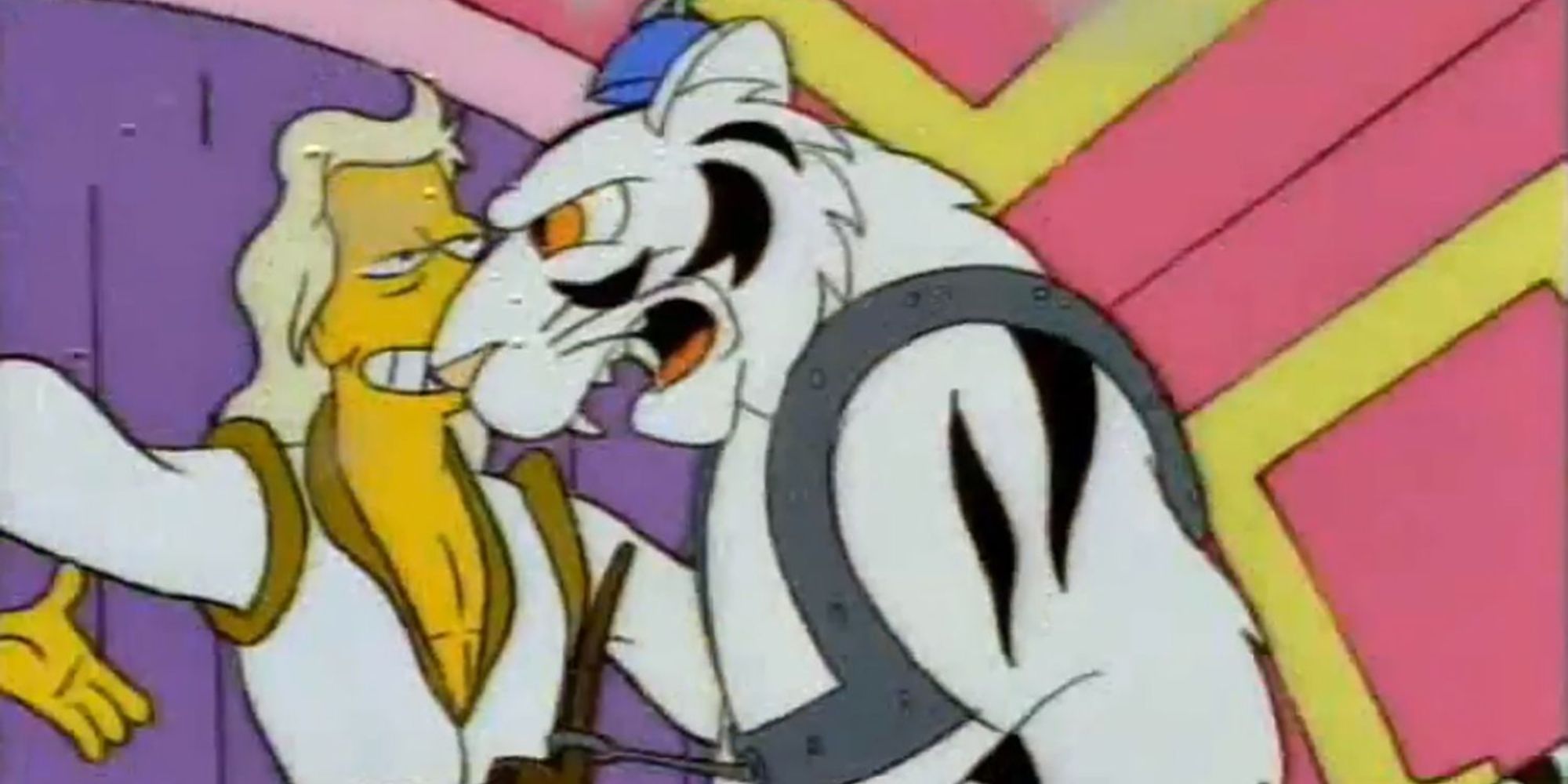 White tiger from the Siegfried & Roy Tiger Attack in The Simpsons
