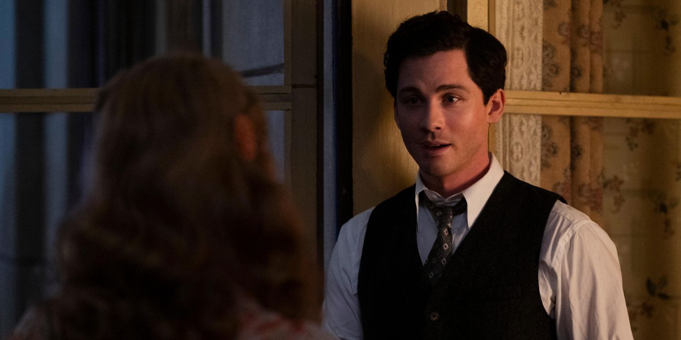 Logan Lerman as Addy in We Were the Lucky Ones.