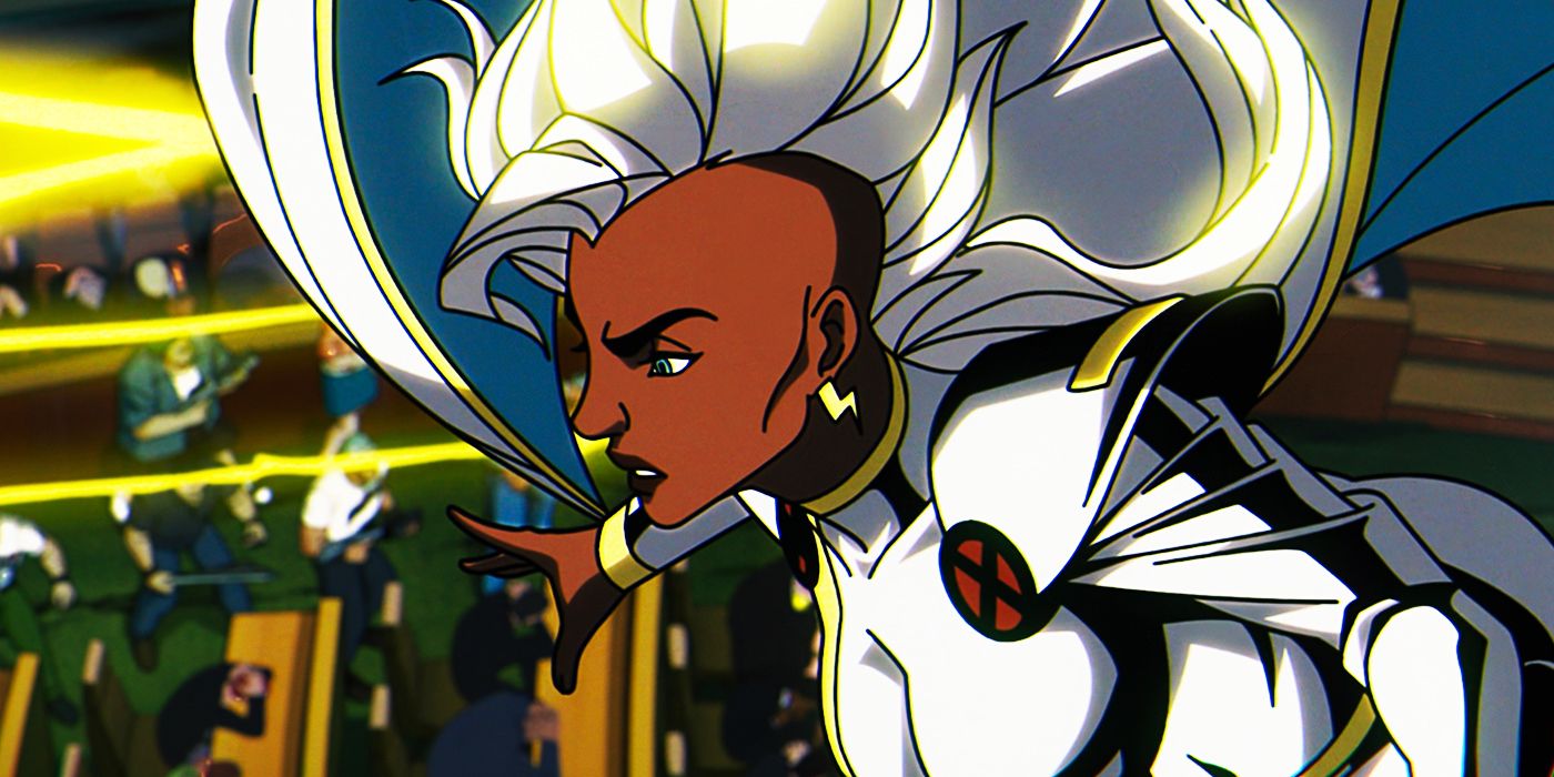 Storm hovers in the air in Episode 1 of X-Men '97