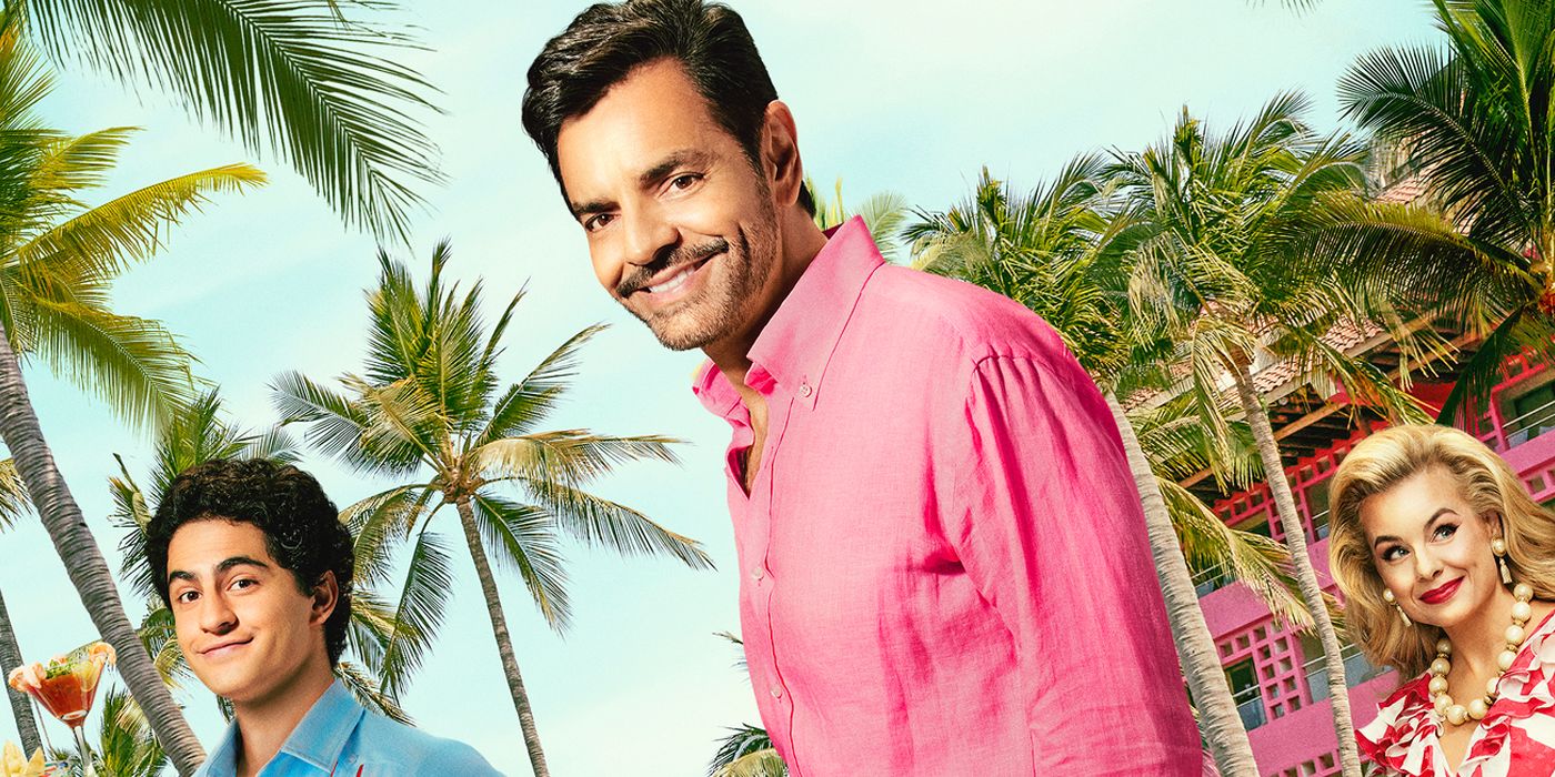Eugenio Derbez and the cast of Acapulco on the cropped poster for Season 3 