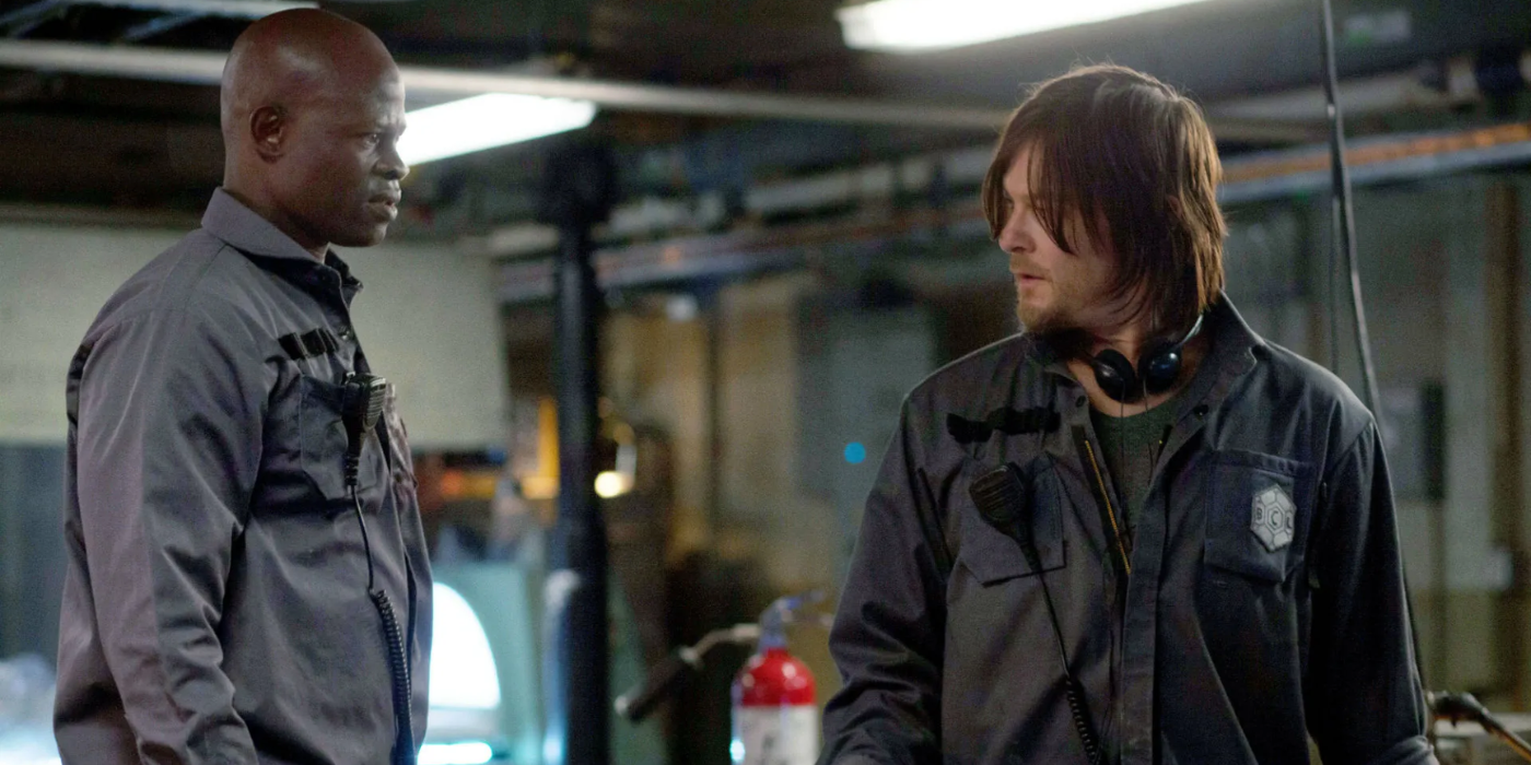 Dijmon Hounsou and Norman Reedus in Air 2015