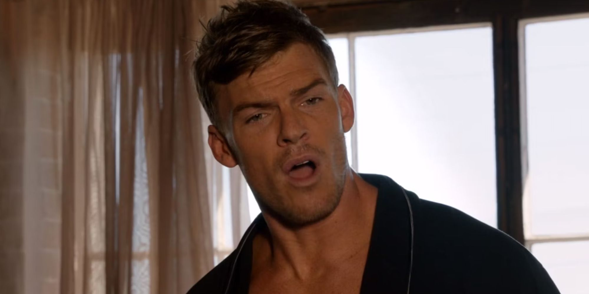 Alan Ritchson shocked as Matt in the New Girl episode Micro