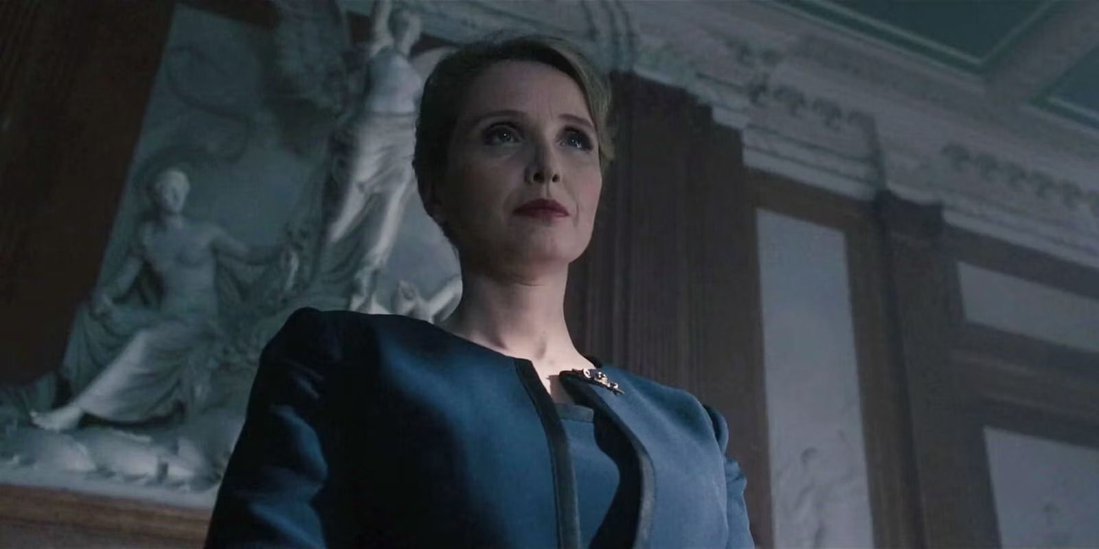 Madame B looking ahead in Avengers: Age of Ultron (2015)