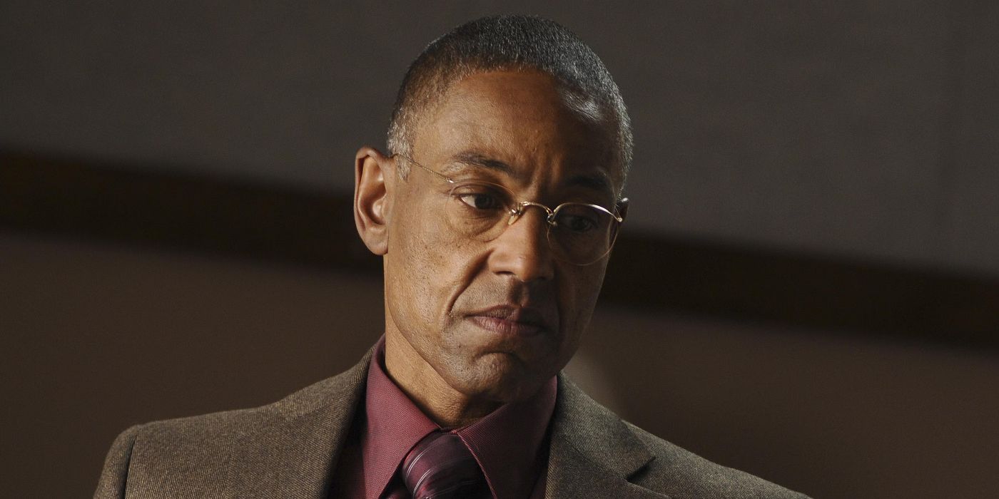 Gus Fring looks on menacingly. 