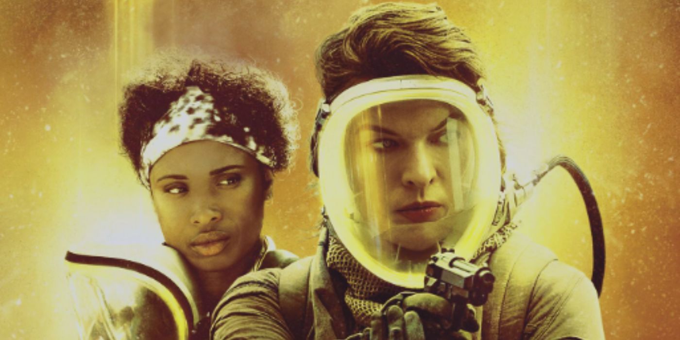 Jennifer Hudson and Milla Jovovich as Maya and Tess in the poster art for Breathe.