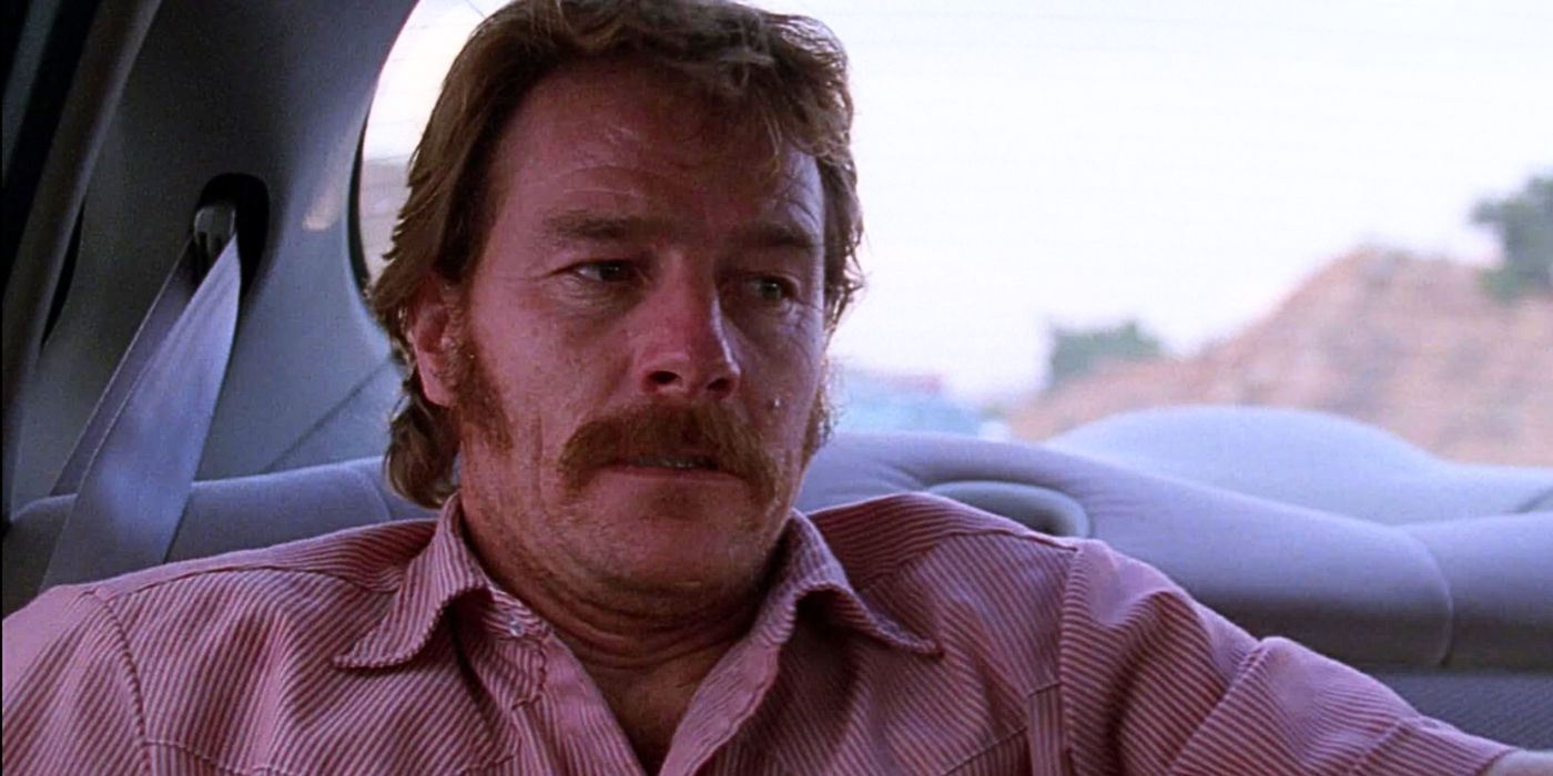 Bryan Cranston sits anxiously in backseat of car episode Drive from The X-Files