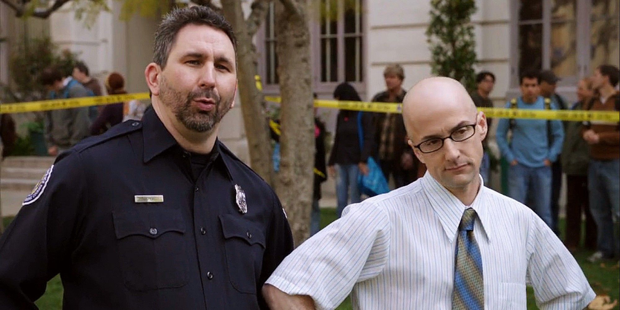 Officer Cackowski and Dean Craig Pelton on Community