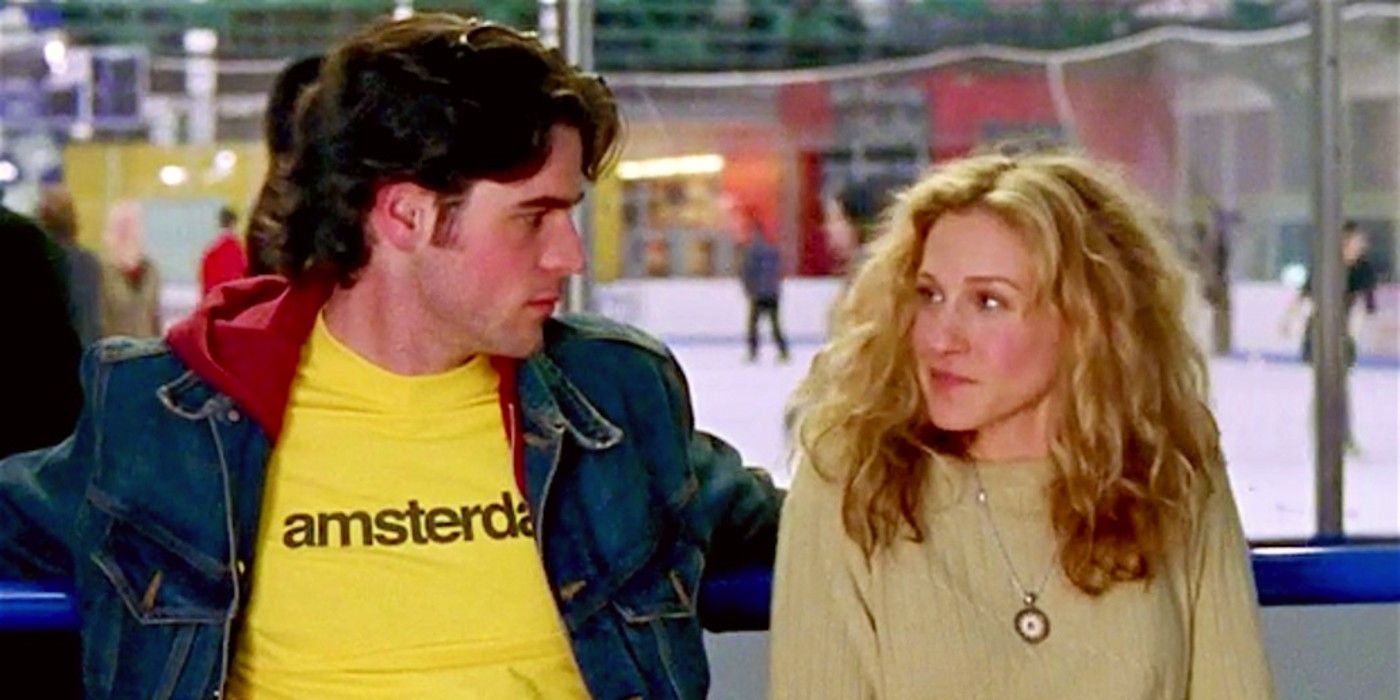 Carrie Bradshaw and Sean in Sex and the City at the ice rink