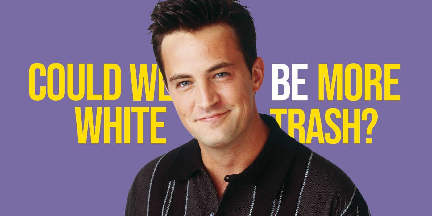 Blended image showing Chandler Bing smiling with a large quote in the background.